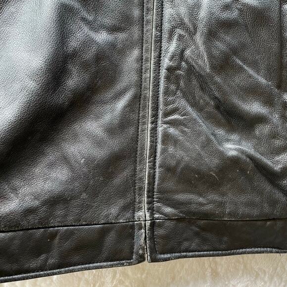 🔥Vintage Croft & Barrow Soft Leather Bomber Jacket Classic Biker Mens Size XXL - Picture 13 of 16